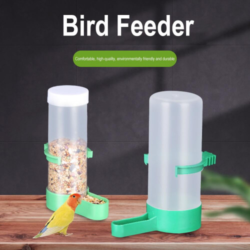Bird Feeder Water Drinker Automatic Drinking Fountain Pet Parrot Cage Bottle- 1