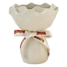 Bowknot Design Decorative Flower Vase, Ceramic Vases for Ideal Shelf Decor/Table/Living Room