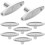 Music Box Key Silver T Shape Iron 8 Pieces 1