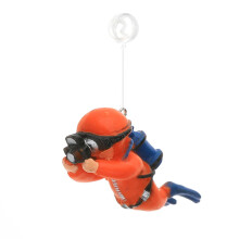 Small Aquarium Diver Ornament – Floating PVC Doll for Desktop Fish Tanks, Compatible with Small Fish Habitats