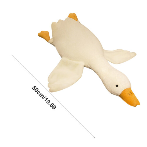 Goose Plush Hugging Pillow Soft Stuffed Animal White 50 cm 2