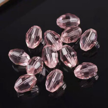 8x6mm10x8mm13x10mm Rugby Oval Faceted Crystal Glass Luźne koraliki Hurtowa partia - 19# Jasnoróżowe - 10x8mm (20 szt.)