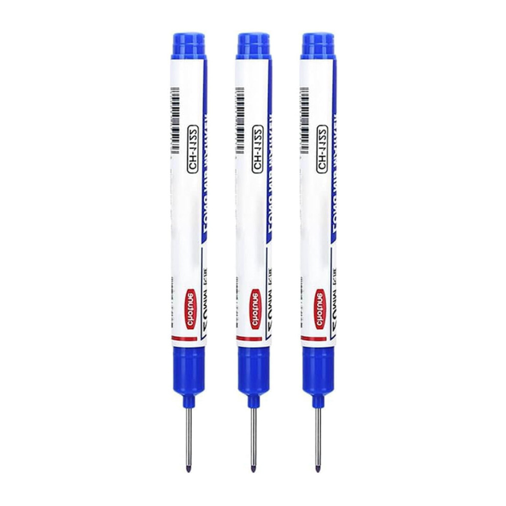 3-Pack Long Head Deep Hole Markers, 5-Color Ink Pens (2Ml), Compatible With Carpentry & Tiling 9165521854547