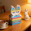 Boîtes cadeaux lapin carrées colorées, lot de 10 6