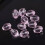 Rugby Oval Faceted Crystal Glass Beads Pink 8x6mm 30pcs 1