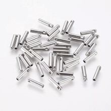 20 embouts de câble en acier inoxydable, trous de 7 x 1,6 mm, diamètre intérieur de 0,8 mm, épaisseur de 1 mm
