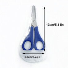 Youngster Safety Scissors with Round Tips, Comfortable Handle & PVC Carry Bag – Compatible with School Craft Activities