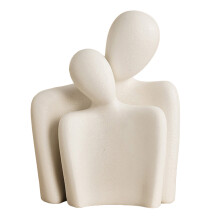 Sculpture de couple amoureux, art décoratif, statue d'amour en porcelaine, statue romantique abstraite de couple, décoration intérieure, couple