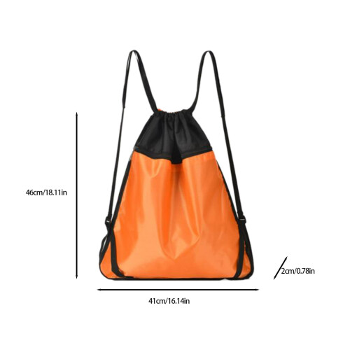 Sports Drawstring Backpack Large Capacity Mesh 2