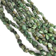 15,7" Strd Preciosas cuentas de piedras preciosas naturales en forma de pepita, sueltas, pequeñas, de Sontes Craft, 5~7 mm, jade sudafricano