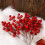 Artificial Red Holly Berry Picks Plastic Foam Stems 40-Pack 4