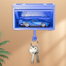 1 portachiavi da parete, portachiavi 3D per garage, piccolo garage giocattolo con porta apribile, portachiavi facile da installare per l'ingresso