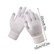Winterhandschoenen, warme winterhandschoenen voor dames, gebreide touchscreenhandschoenen voor koud weer