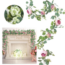 Décoration florale artificielle polyvalente et pratique avec une ambiance rotin. Fleurs artificielles en rotin qui ne se fanent pas, adaptées à de