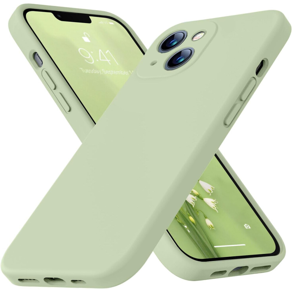 Compatible With Iphone 13 (6.1") Case: Premium Liquid Silicone, Soft Microfiber Lining, Anti-Scratch, Full-Body Bumper, Camera Protection Â Matcha 9165521855445