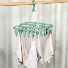 Séchoir à linge pliable à 32 pinces pour sous-vêtements, chaussettes et collants – Organisateur de placard gain de place