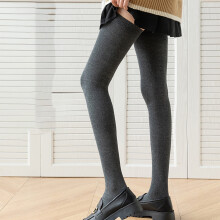 Wintersokken 1 paar 80 cm Japanse stijl effen kleur hoge elasticiteit antislip siliconen dijbeenkousen herfst winter dames overknee sokken wit