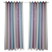 Lot de 2 rideaux occultants double couche à dégradé de couleurs pour toute la famille, 130 x 51 pouces.
