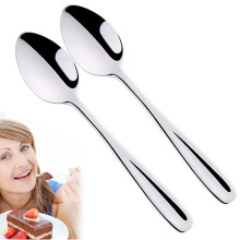 5,5 inch roestvrijstalen dessert-/theelepels, espressolepels, spiegelglans, vaatwasmachinebestendig – 2 stuks