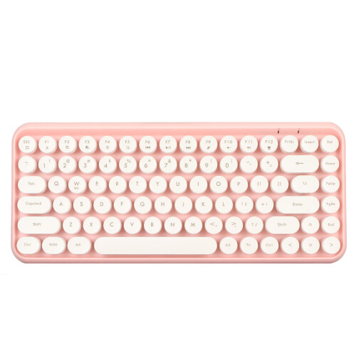 Wireless Bluetooth Keyboard 84 Keys Sakura Pink 1