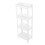 Bathroom Tower Shelf 4-Tier Plastic White Storage 1