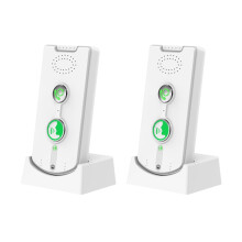 2026 Upgraded 2-Way Wireless Intercom, 500m Range, for Home/Elderly Care & Room-to-Room Communication (White)