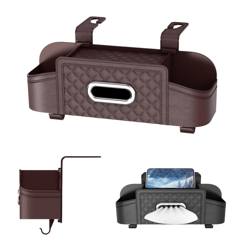Car Headrest Backseat Organizer With Cup Holder & Hooks Â Universal For Suv, Sedan, Truck, Compatible With Most Vehicles 974856437085