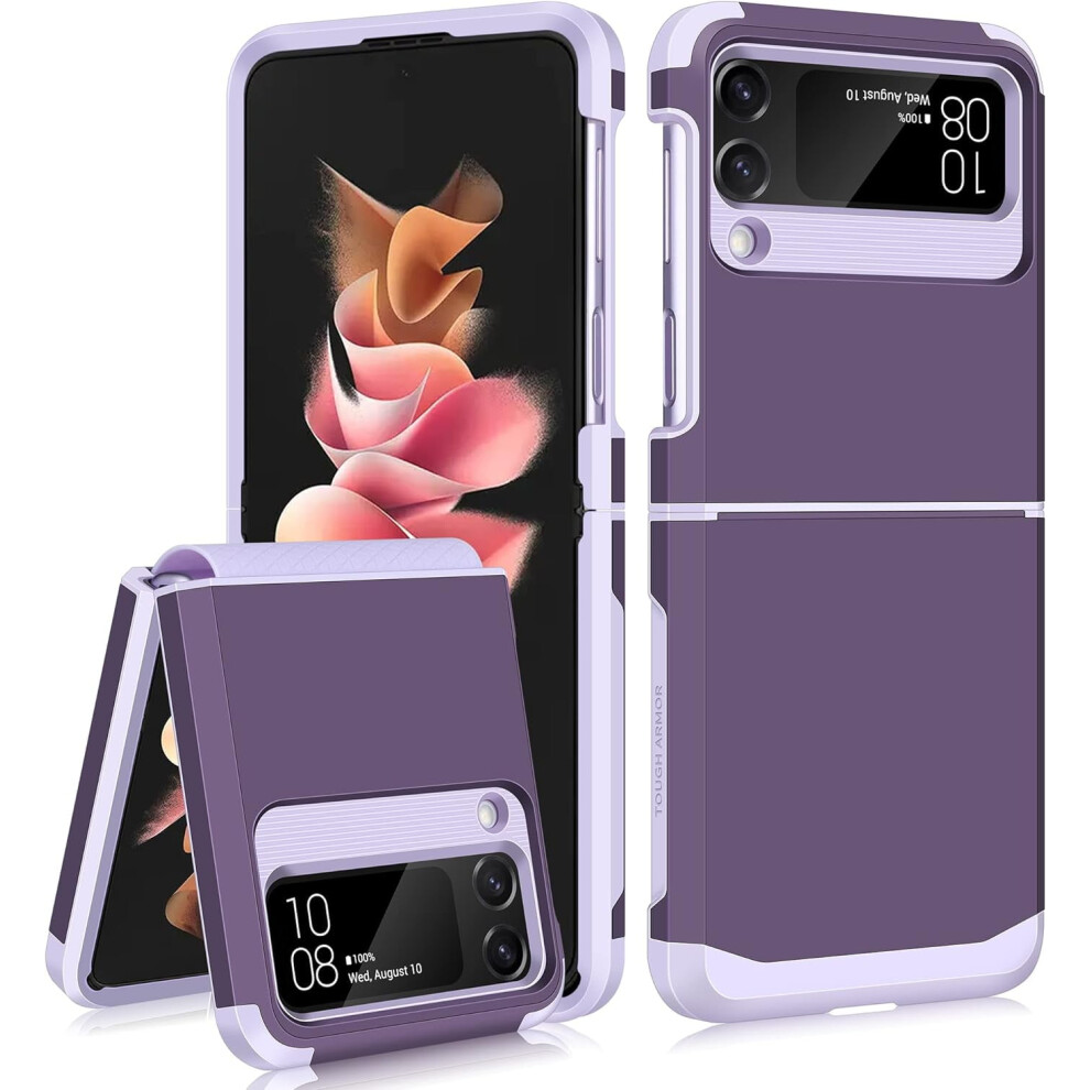 Samsung Galaxy Z Flip 3 Case – Dual-Layer Pc/Tpu With Upgraded Hinge Protection, Shockproof, Purple 9165521856824
