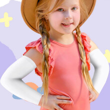 Kids' UV Protection Arm Sleeves – Bright Colors, Elastic Fit, Compatible with Outdoor Sports