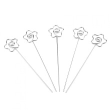 100 pinces à papier en fil de métal en forme de fleur à monter soi-même, pour cartes mémo, photos et papier.