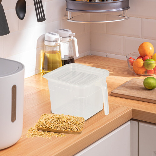 Transparent Refrigerator Storage Box, Stackable Food Organizer, Plastic Vegetable and Fruit Container, Clear Lid, Versatile Kitchen Storage Solution 1