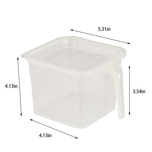 Transparent Refrigerator Storage Box, Stackable Food Organizer, Plastic Vegetable and Fruit Container, Clear Lid, Versatile Kitchen Storage Solution 2