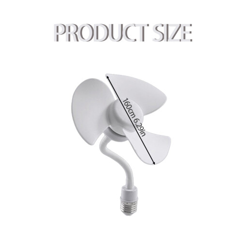 Φορητός αθόρυβος ανεμιστήρας οροφής Giyblacko E27Screw Mini Fan 2