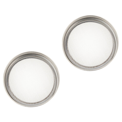 2pcs Sprouting Jar Lids Strainer Screen Rinse and Drain Sprouting Screens for Growing Bean Sprouts
