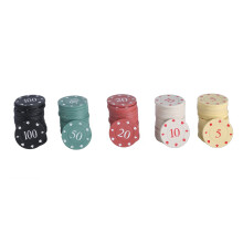 FEAMOS 100Pcs Casinos Chip Roulettes Game Chip with Box Counting Counters Chip for Game Play Learning