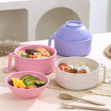 Ensemble de bols à ramen pour micro-ondes 2026 avec passoire, couvercle, poignées, cuillère, baguettes et fourchette – Compatible