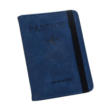 RFID Blocking Passport Holder Travel Wallet | Premium PU Leather Cover with Card Slots & Pen Loop