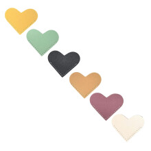 Stationery set Leather Heart Bookmarks Winjeto Cute Corner Page Book Marks For Teachers Students Book Reading Lovers For School Home