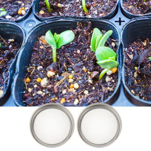 2pcs Sprouting Jar Lids Strainer Screen Rinse and Drain Sprouting Screens for Growing Bean Sprouts 1