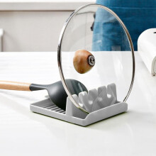 Spatula & Spoon Rest with Drip Pad, Pot Lid Holder Stand for Stove Top – Compatible with All Utensils