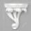 White Resin Floating Wall Shelf 18.3 x 17 x 10 cm 3