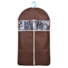 ROSENICE High-end Embossing Clothes Cover Suit Storage Bag Garment Organizer Protector Case Size L (Coffee)