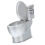 Tiny Toilet Mini Toilet Silver Plastic 1Set For Doll House Accessory 1