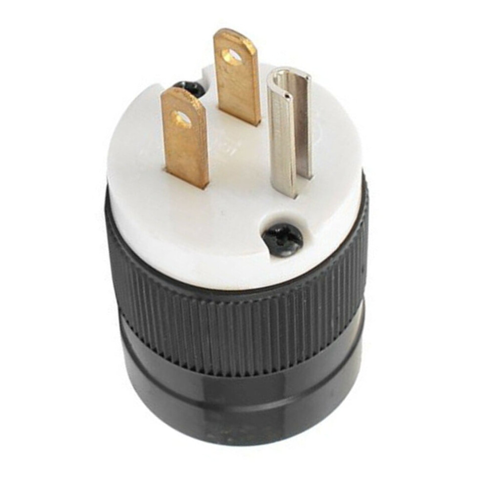 Nema 5-15P 15A 125V Straight Blade Male Replacement Plug Heavy Duty Nylon Industrial Generator Control Nema Power Plug Socket 9087558588038