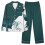 Women's Graphic Print Pajama Set Long Sleeve Top and Ankle 1