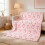 Pink Bow Flannel Throw Blanket 30x40 inch 4