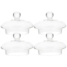 Lot de 4 couvercles transparents de rechange pour théière en verre
