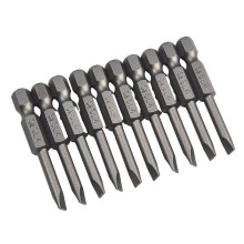 10pcs 50mm Magnetic Cross Slotted Screwdriver Bits SL4 Head For Hinge Installation Pendant Fixing Furniture Power Tool Accessory