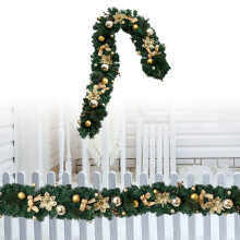 Guirlande décorative de Noël 180 cm, installation et utilisation faciles, décoration à faire soi-même pour cour et intérieur, verte, 70,86