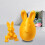 3D Printed Bunny Statues & Easter Eggs with Bunny Inside – Movable Joint Fidget Toys, Yellow Easter Gift – Compatible with Easter Decor 5
